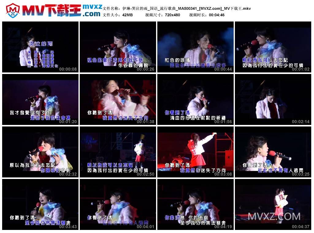 伊琳-哭泣的雨_国语_流行歌曲_MA500341